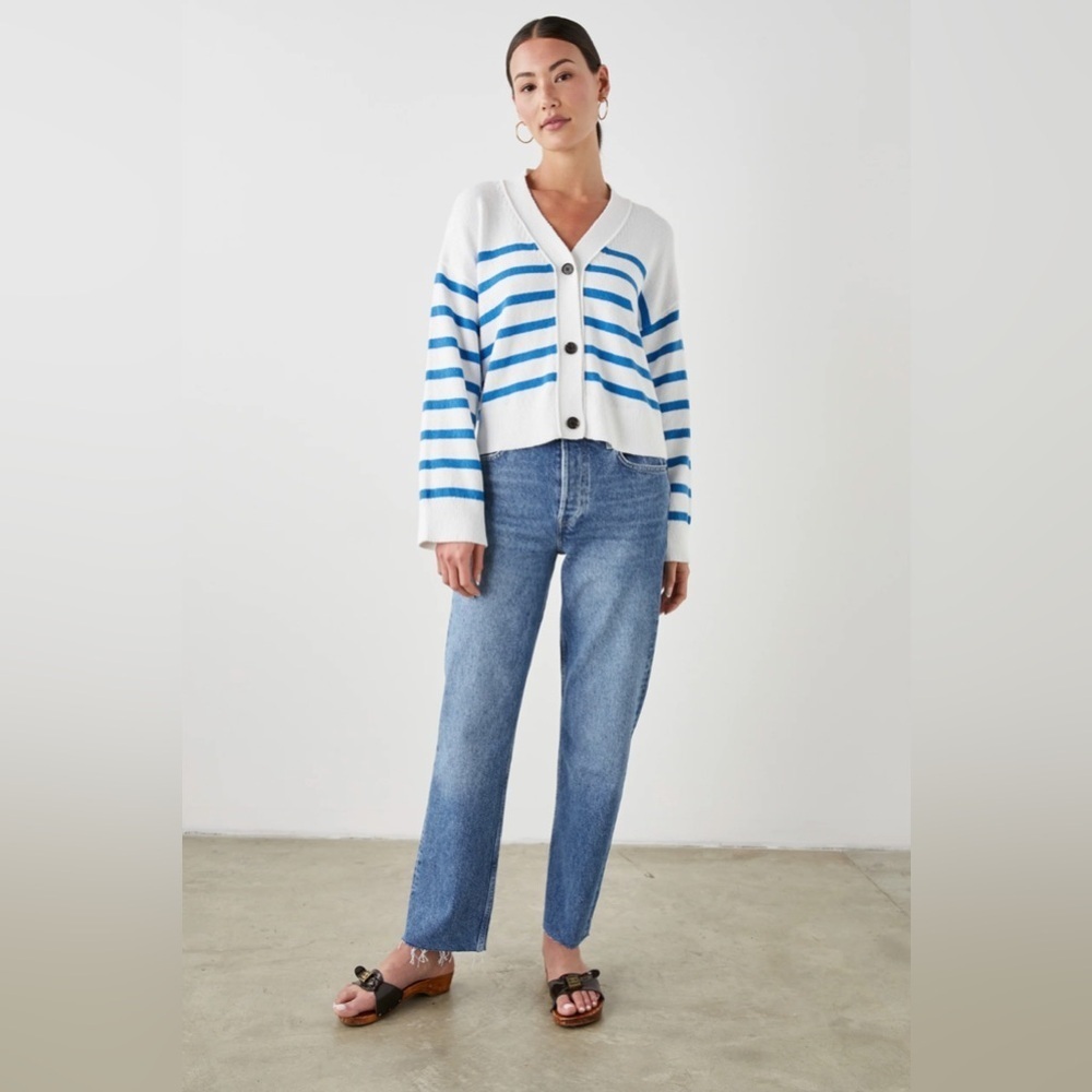 RARE RAILS NWT GENEVA CARDIGAN in White Azure— size S Rare - Picture 3 of 13